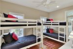 Guest Bedroom with Two Twin Over Twin Bunks 